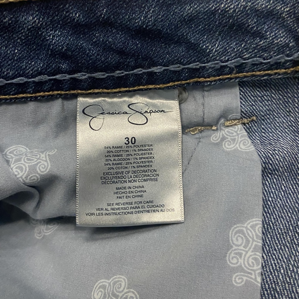 Jessica Simpson Size 30 Faded Denim Capri Pants Forever Low Rise‎ Cropped - Picture 4 of 7